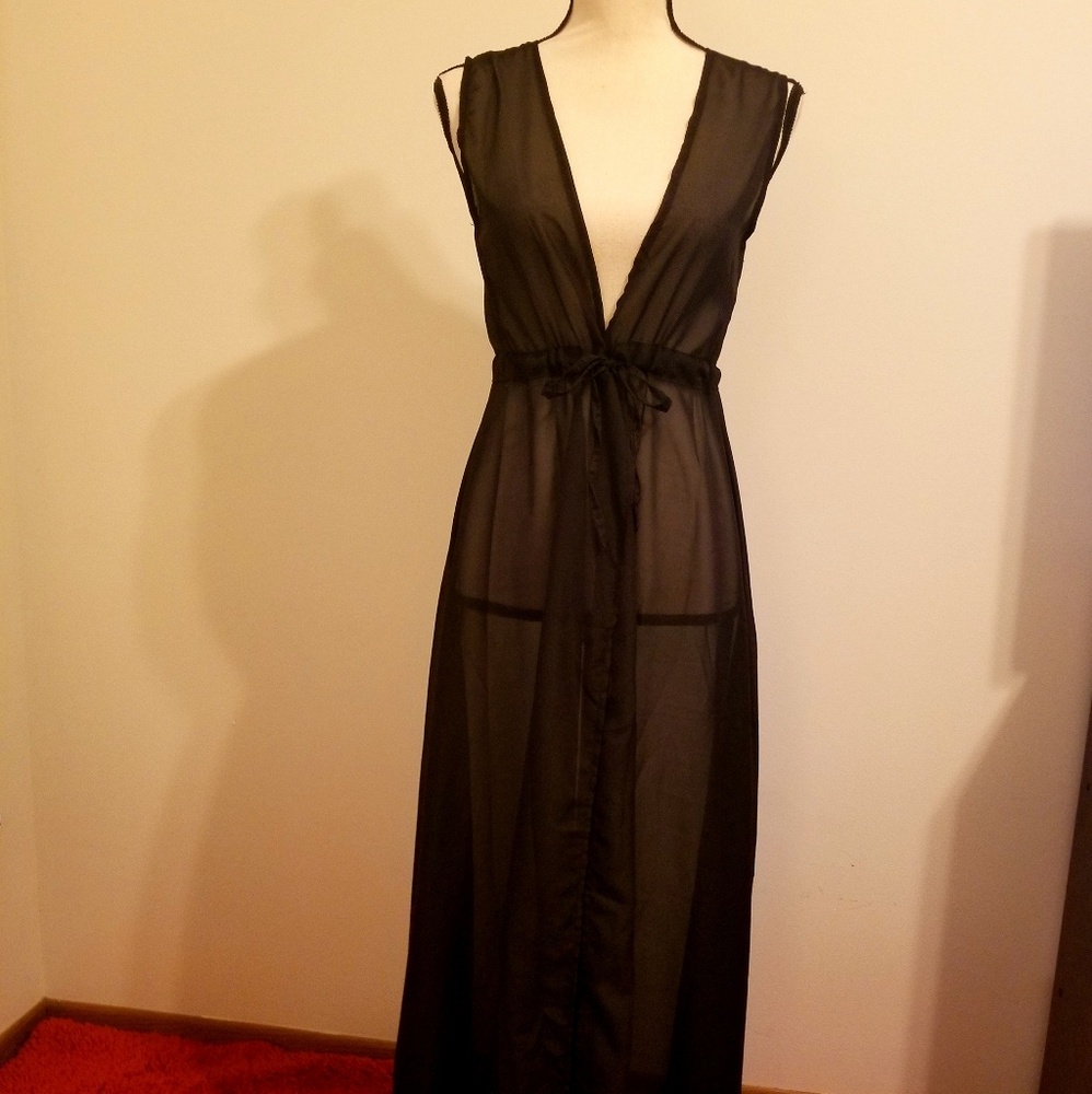 Black Long Cape/ Cover Up No Sleeves!